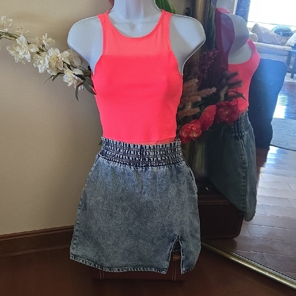Divided Vibrant Pink Tank Top